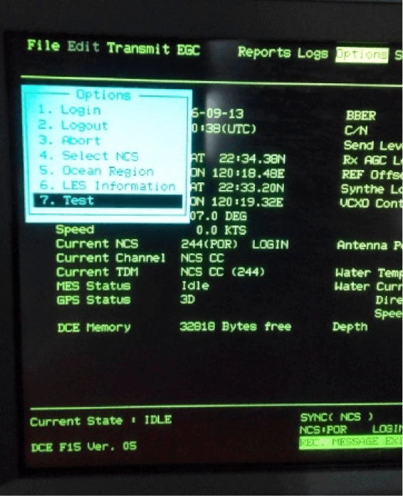 INMARSAT test